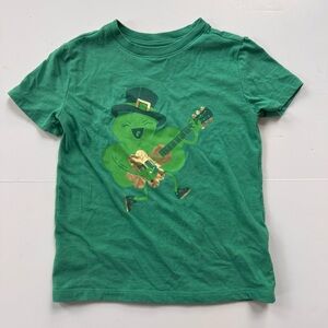 Green T-Shirt with Shamrock Guitar Print